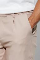 Mens Mauve Slim Crop Suit Trousers