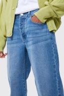 Mens Mid Blue Baggy Fit Jeans