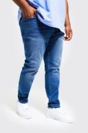Mens Mid Blue Plus Stretch Skinny Fit Jean