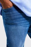 Mens Mid Blue Plus Stretch Skinny Fit Jean