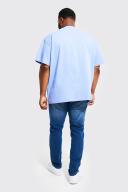 Mens Mid Blue Plus Stretch Skinny Fit Jean