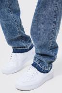 Mens Mid Blue Relaxed Fit Acid Wash Jeans