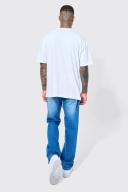 Mens Mid Blue Relaxed Fit Jeans