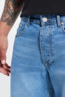 Mens Mid Blue Relaxed Fit Rigid Jeans