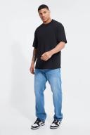Mens Mid Blue Relaxed Fit Rigid Jeans