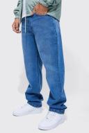 Mens Mid Blue Relaxed Rigid Jean