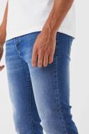 Mens Mid Blue Skinny Stretch Jean