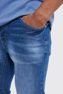 Mens Mid Blue Skinny Stretch Jeans