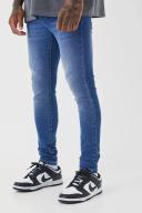 Mens Mid Blue Super Skinny Stretch Jean