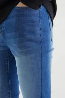 Mens Mid Blue Tall Super Skinny Stretch Jean