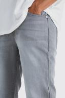 Mens Mid Grey Relaxed Rigid Flare Jean