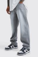 Mens Mid Grey Relaxed Rigid Jean