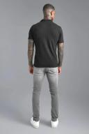 Mens Mid Grey Skinny Stretch Distressed Jeans
