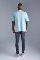 Mens Mid Grey Skinny Stretch Jean