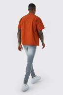 Mens Mid Grey Skinny Stretch Jean