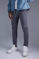 Mens Mid Grey Skinny Stretch Jean