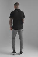 Mens Mid Grey Skinny Stretch Jeans With Zips