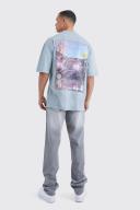 Mens Mid Grey Tall Relaxed Rigid Jean