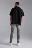 Mens Mid Grey Tall Stretch Skinny Fit Jean