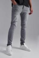 Mens Mid Grey Tall Stretch Skinny Fit Jean
