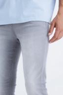 Mens Mid Grey Tall Super Skinny Stretch Jean