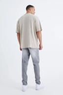 Mens Mid Grey Tall Tapered Rigid Jean