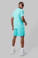 Mens Mint Man Active Contrast T-Shirt and Short Set