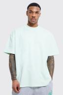 Mens Mint Oversized Heavyweight Extended Neck T-Shirt