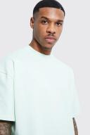 Mens Mint Oversized Heavyweight Extended Neck T-Shirt