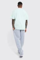 Mens Mint Oversized Heavyweight Extended Neck T-Shirt