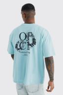 Mens Mint Oversized Ofcl Daisy Print T-Shirt