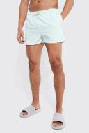 Mens Mint Short Length Pintuck Swim Shorts