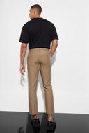 Mens Mocha Slim Crop Suit Trousers
