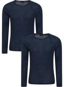 Mens Mountain Warehouse Merino Thermal Top Multipack - Blue