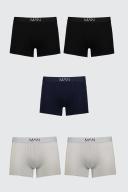 Mens Multi 5 Pack Mixed Colour Man Trunks