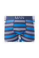 Mens Navy 3 Pack Stripe Boxers