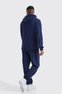 Mens Navy Basic Over The Head Hoodie