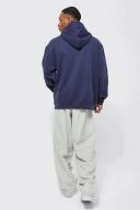 Mens Navy Basic Oversized Fit Hoodie