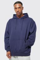 Mens Navy Basic Oversized Fit Hoodie