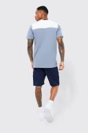 Mens Navy Fixed Waist Relaxed Ripstop Cargo Short