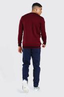 Mens Navy Fixed Waist Skinny Fit Chino Trouser