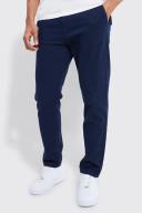 Mens Navy Fixed Waist Slim Chino Trouser