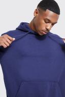 Mens Navy Oversized Basic Hoodie