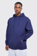 Mens Navy Oversized Basic Hoodie