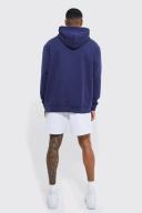 Mens Navy Oversized Basic Hoodie