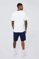 Mens Navy Relaxed Fixed Waist Cargo Short
