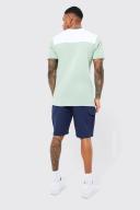 Mens Navy Relaxed Fixed Waist Ripstop Cargo Short