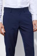 Mens Navy Slim Cropped Suit Trousers