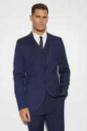 Mens Navy Tall Skinny Single Breasted Suit Jacket