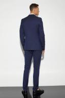 Mens Navy Tall Skinny Single Breasted Suit Jacket